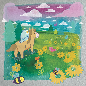 Illustration from the book: Somone's Hurting Thunder by Robin Sugar Illustrated by Kayleigh Castle