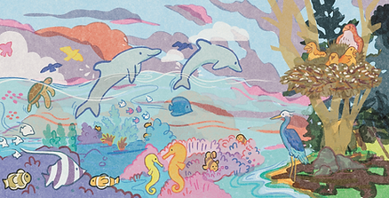Illustration from the Book: One Heartbeat by Lesley Dow - Illustrated by Kayleigh Castle