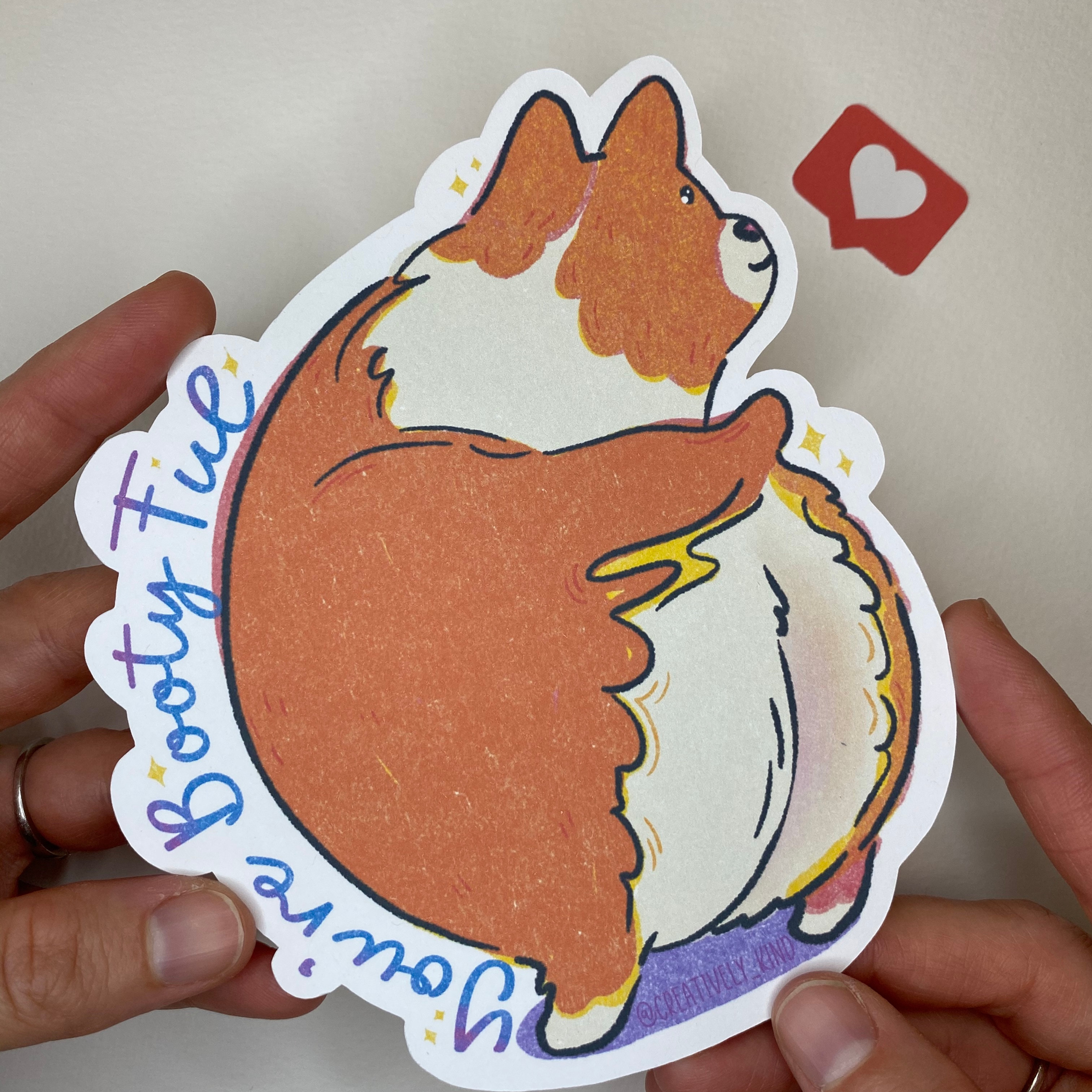 Individually Illustrated Love Card - You're BootyFul
