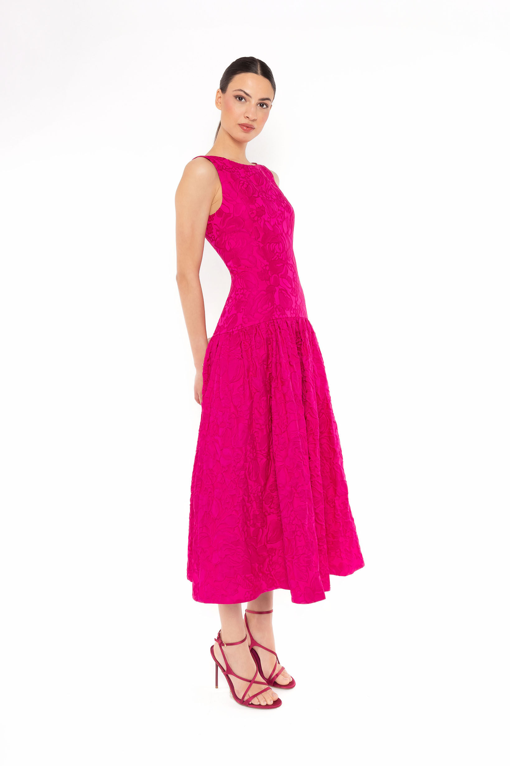 52629 Carla Ruiz Drop waisted Lace dress