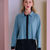 Thumbnail: Front view of NAYA NAW26127A balloon-leg trousers in Choko with elasticated waist and tapered ankles