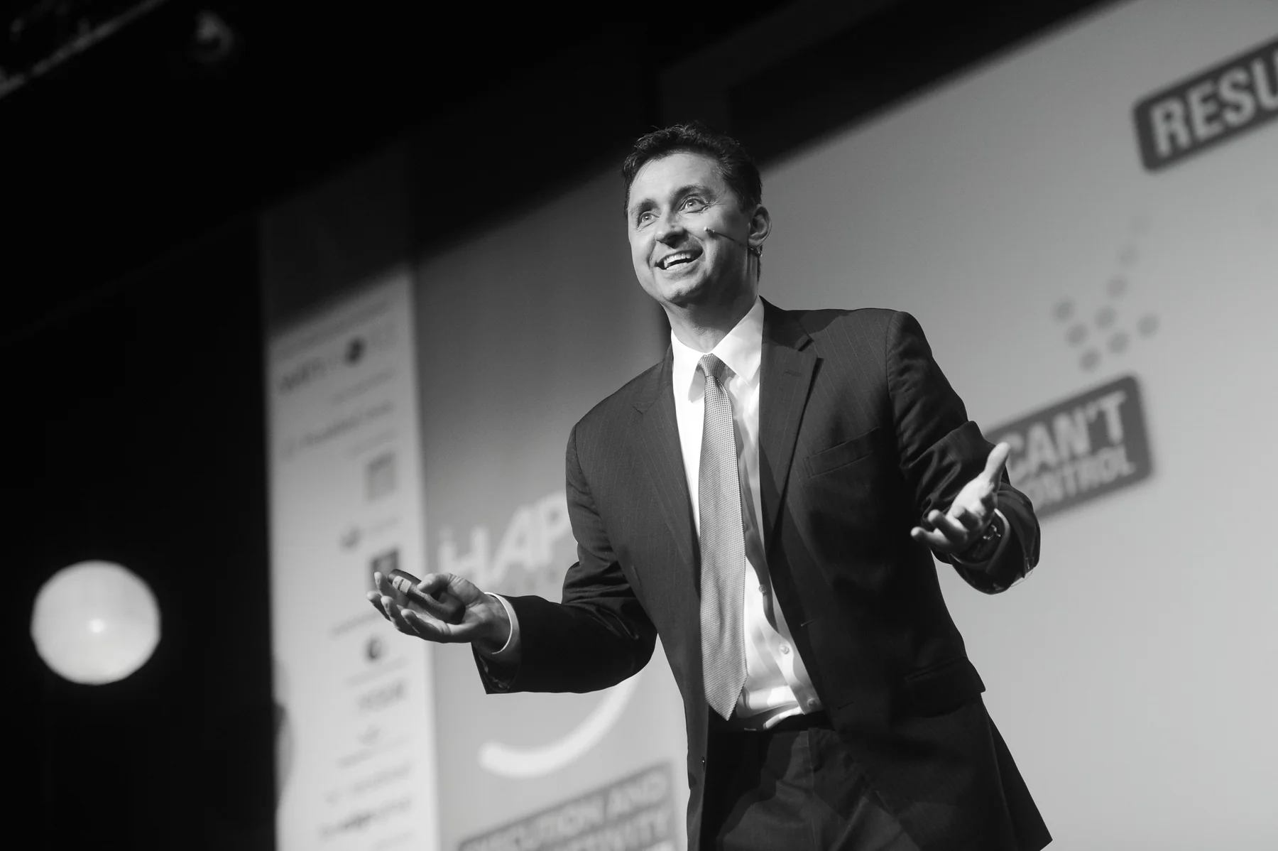Chris McChesney speaking on stage