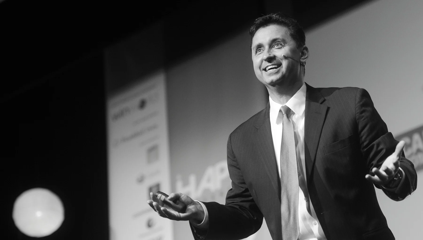 Chris McChesney speaking on stage