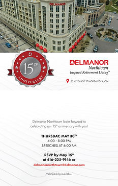 Delmanor Northtown Anniversary Invitation (Print) - Inside