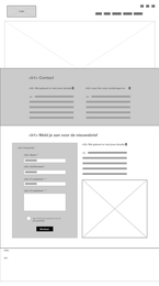Dit is een weergave van de wireframes contact van stichting honden campus