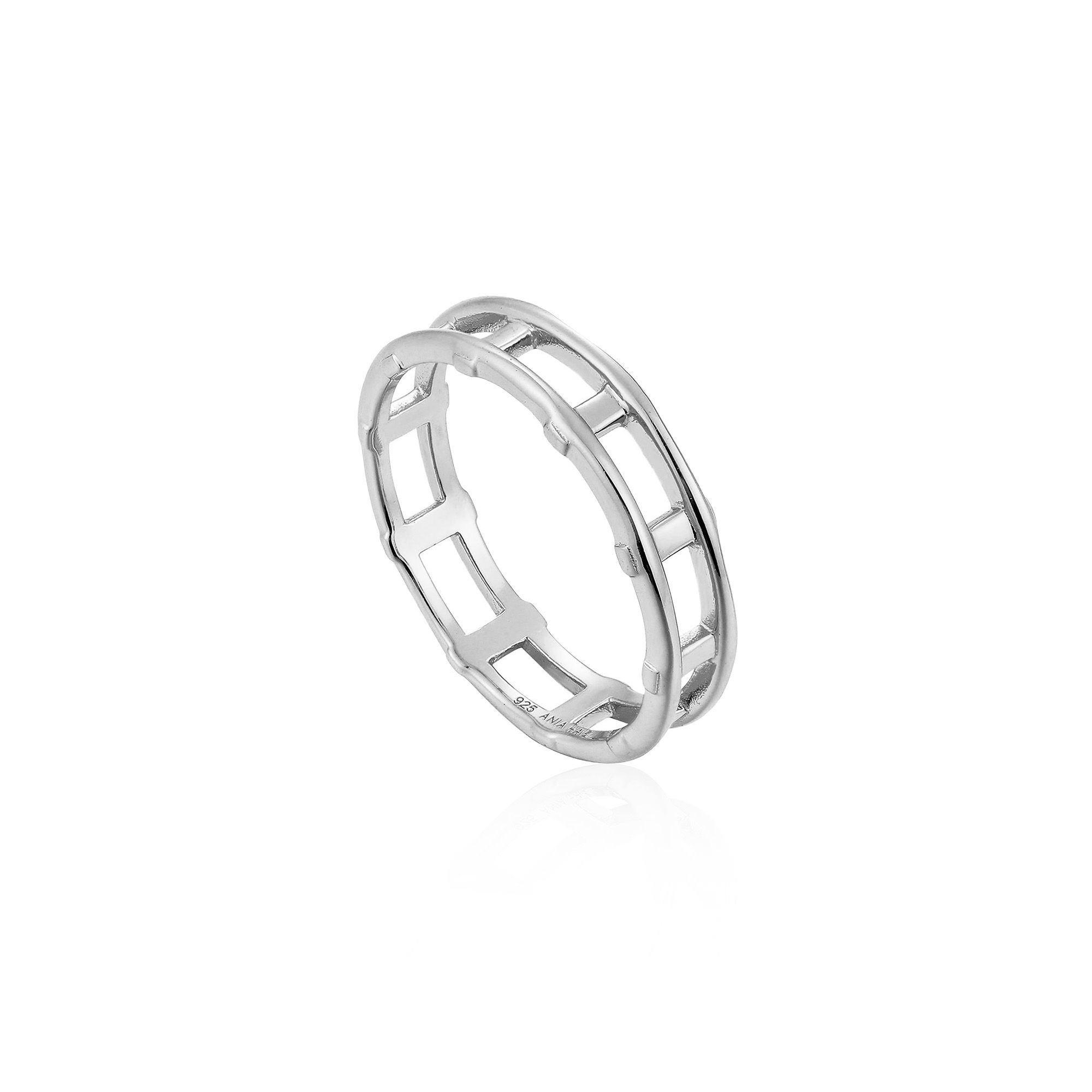 Silver Modern Bar Ring