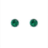 Sterling Silver Emerald Studs