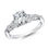 Thumbnail: Vintage Tapered Diamond Engagement Ring