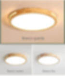 Miniatura: Lustre Plafon Madeira Led 48w Redonda 40cm Controle Remoto