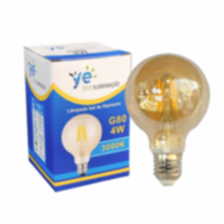 Lâmpada Led Filamento 4w 3000k G80 E27 Bivolt