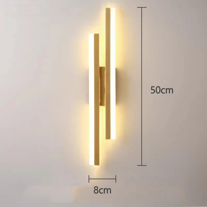 Miniatura: Luminária Parede Arandela Dourada Moderna Led 15w 8x50cm 1972-D