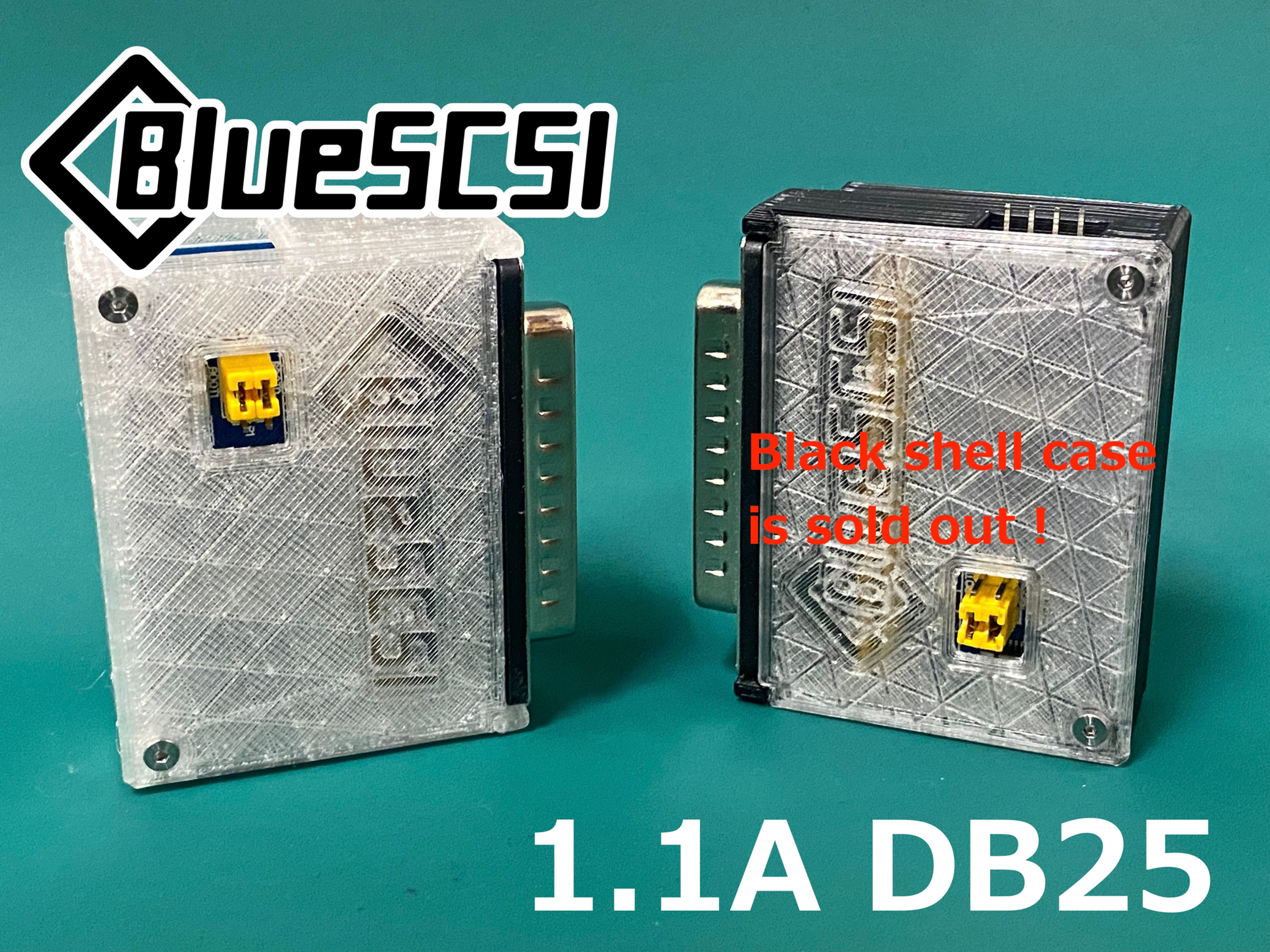 BlueSCSI V1.1A DB25, Fully Assembled with shell case