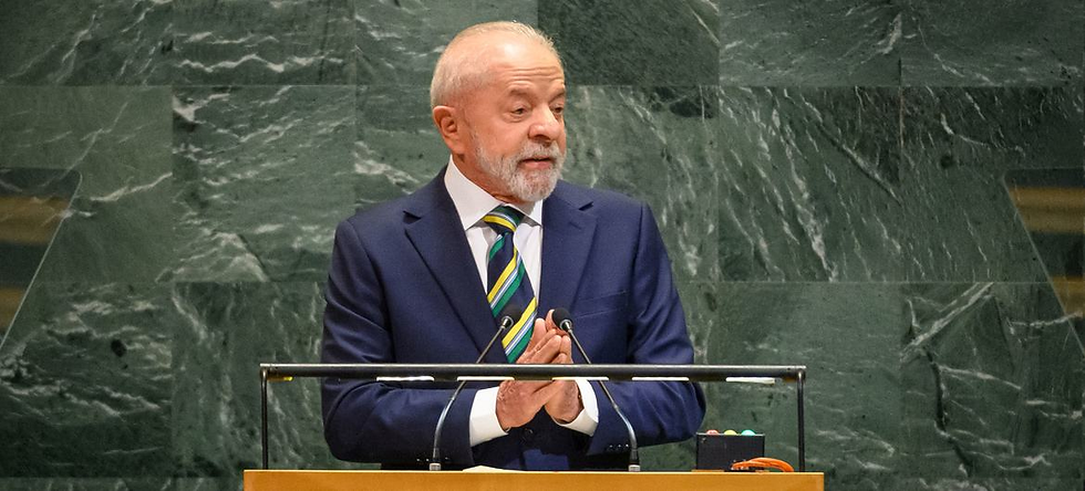 O presidente Luiz Inácio Lula da Silva, do Brasil, discursa no Debate Geral da 80ª sessão da Assembleia Geral.| ONU/Loey Felipe