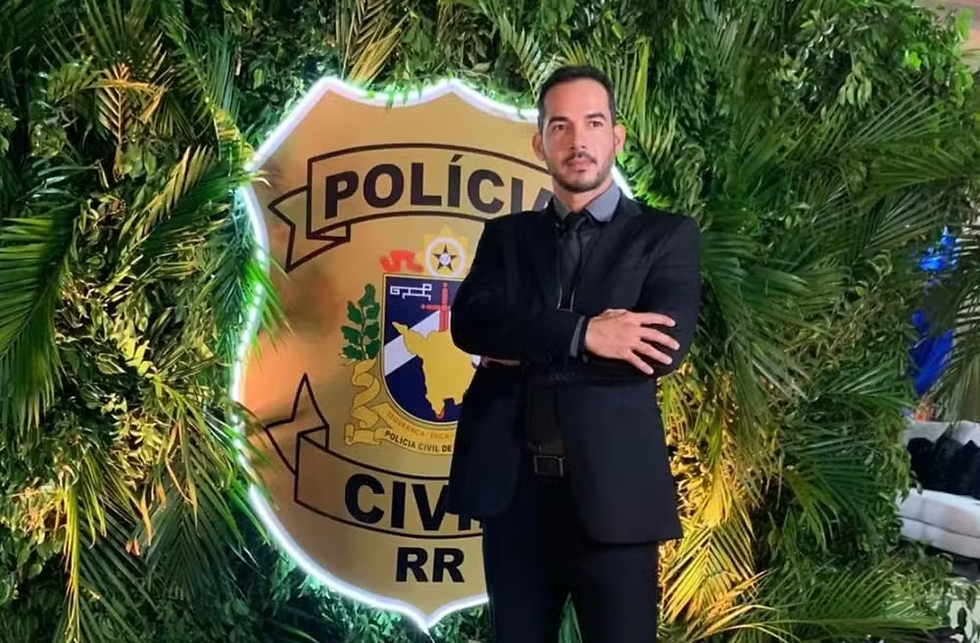 Delegado Rick Silva e Silva, titular de delegacia de Rorainópolis, no Sul de Roraima, foi preso nesta terça (14). — Foto: Reprodução/Redes sociais