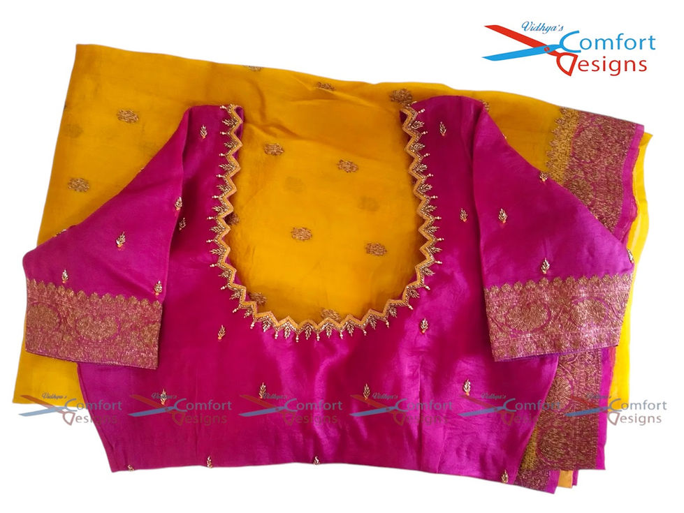 Aari Work Blouse Designs by Vidhya's Comfort Designs