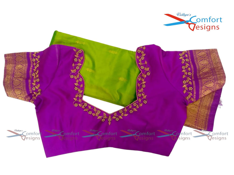 Aari Work Blouse Designs by Vidhya's Comfort Designs