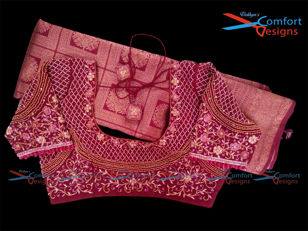 Grand Embroidery Blouse Designs by Vidhya's Comfort Designs
