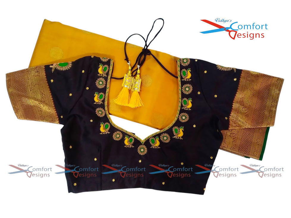 Aari Work Blouse Designs by Vidhya's Comfort Designs