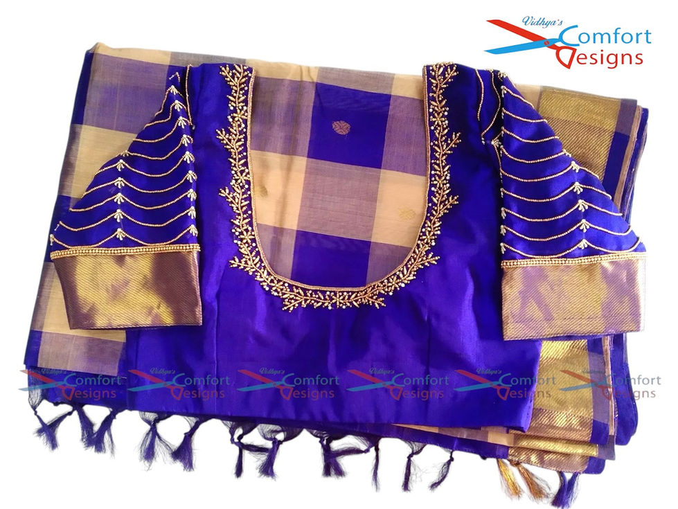 250118 Aari Work Blouse Designs by Vidhya's Comfort Designs 1