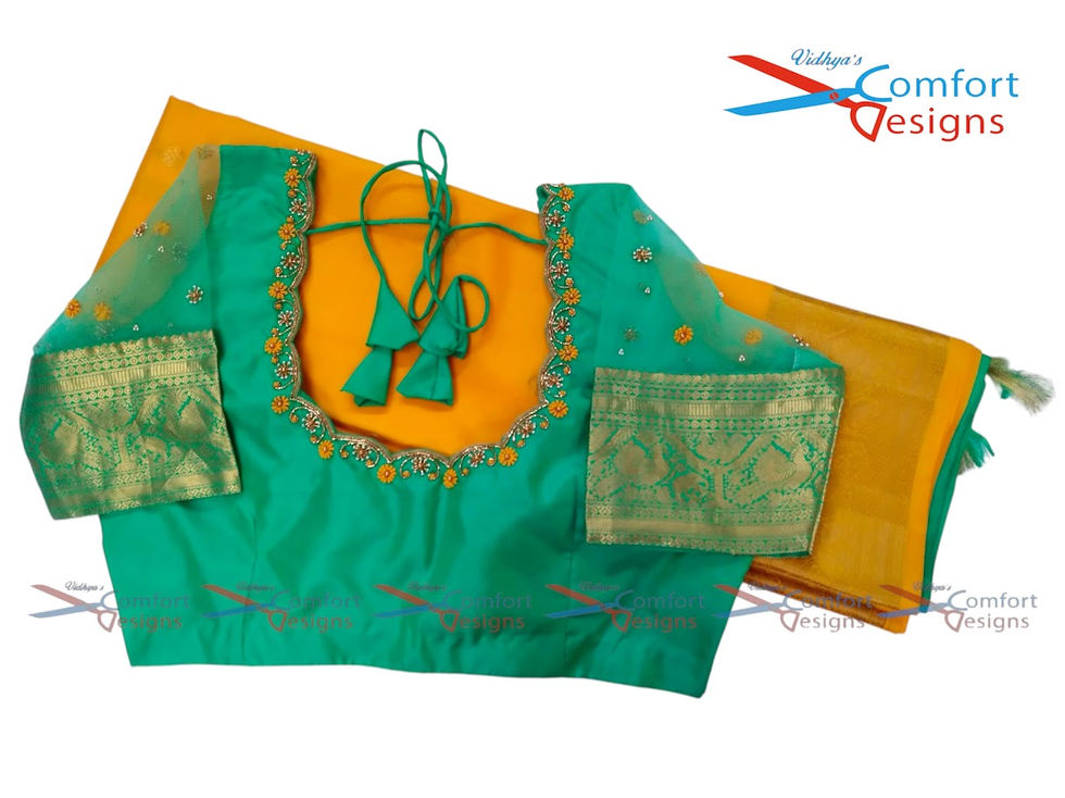 Aari Work Blouse Designs by Vidhya's Comfort Designs
