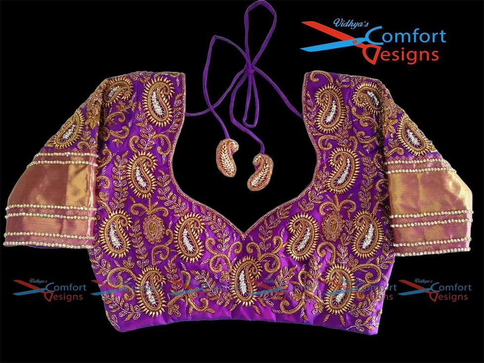 Grand Embroidery Blouse Designs by Vidhya's Comfort Designs