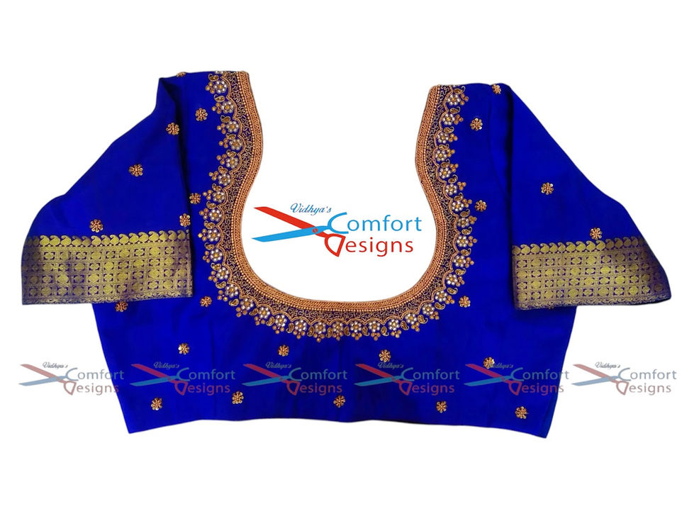 Aari Work Blouse Designs by Vidhya's Comfort Designs