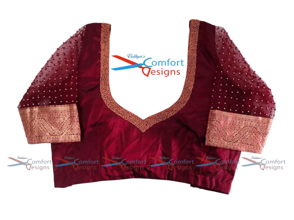 Aari Work Blouse Designs by Vidhya's Comfort Designs