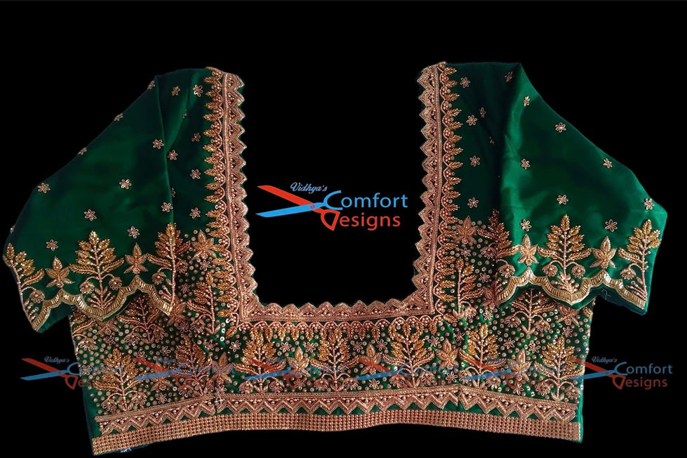 Grand Embroidery Blouse Designs by Vidhya's Comfort Designs