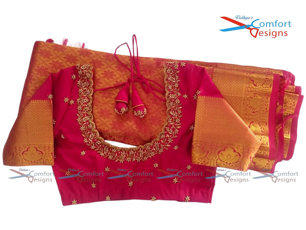 Aari Work Blouse Designs by Vidhya's Comfort Designs