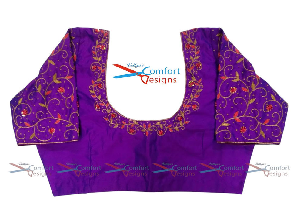 Aari Work Blouse Designs by Vidhya's Comfort Designs