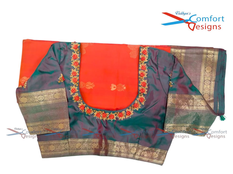 Aari Work Blouse Designs by Vidhya's Comfort Designs