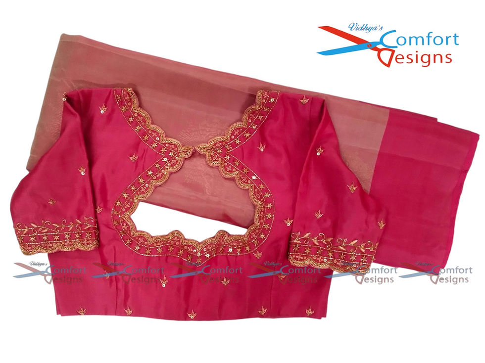 Aari Work Blouse Designs by Vidhya's Comfort Designs