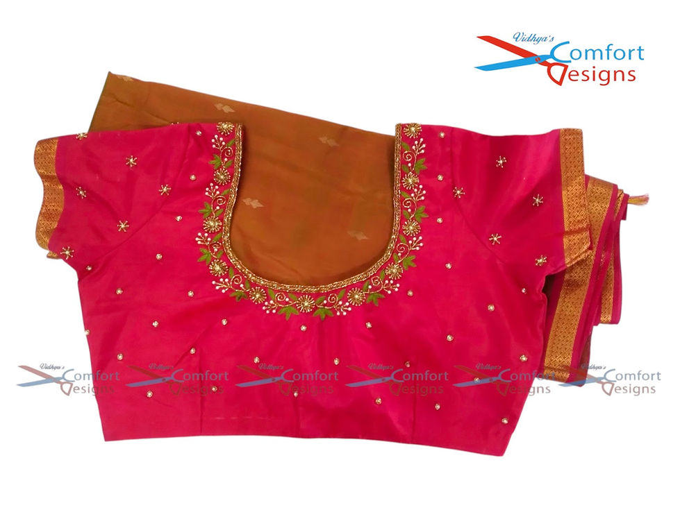 Aari Work Blouse Designs by Vidhya's Comfort Designs