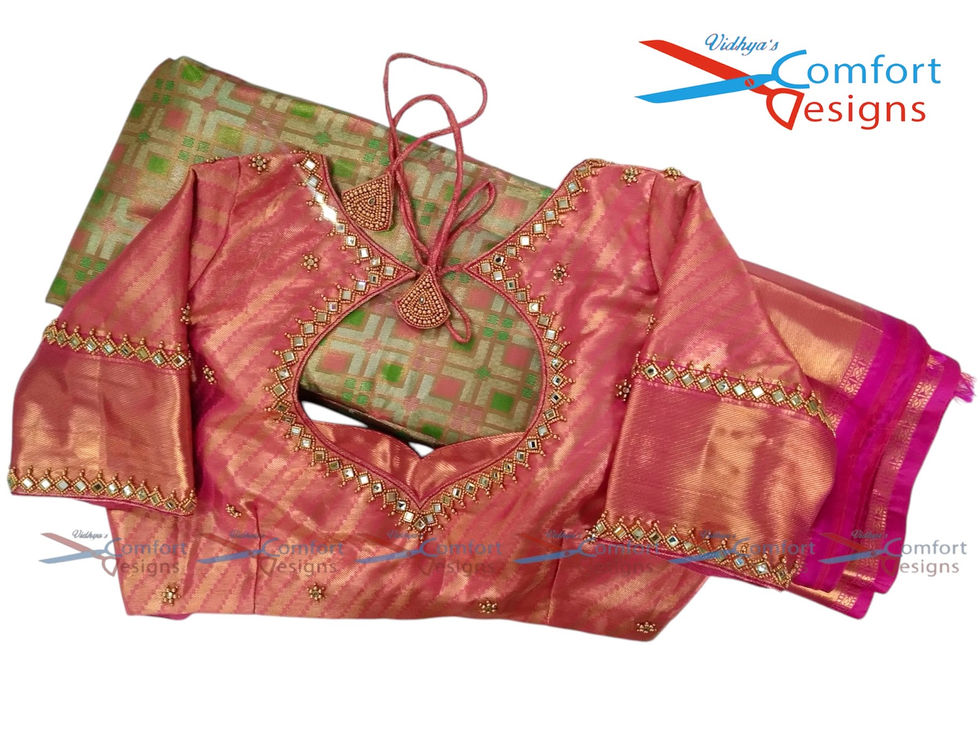 240918 Aari Work Blouse Designs by Vidhya's Comfort Designs 1b
