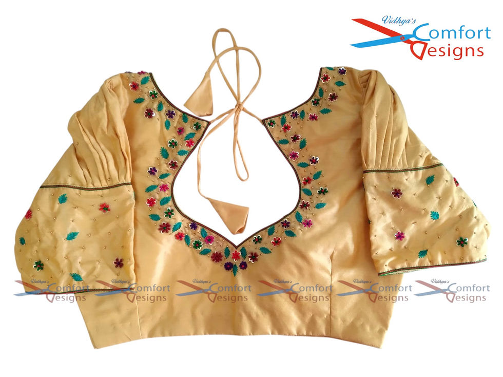 Aari Work Blouse Designs by Vidhya's Comfort Designs
