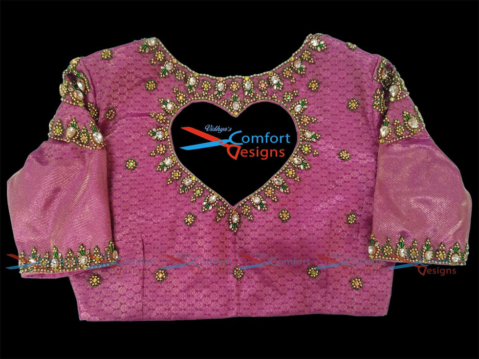 Aari Work Blouse Designs by Vidhya's Comfort Designs
