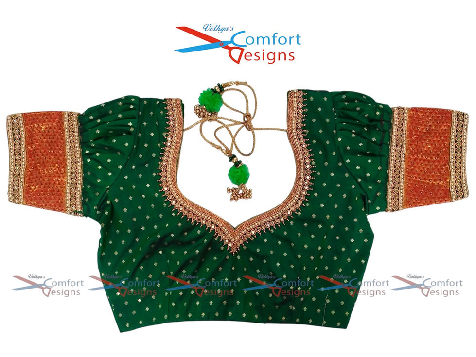 Aari Work Blouse Designs by Vidhya's Comfort Designs