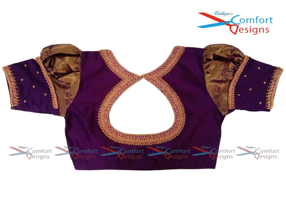 Aari Work Blouse Designs by Vidhya's Comfort Designs