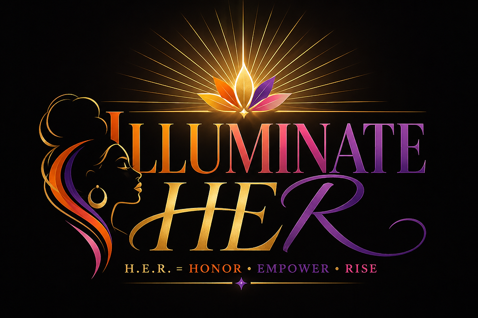Illuminate HER logo with a woman’s silhouette and radiant lotus