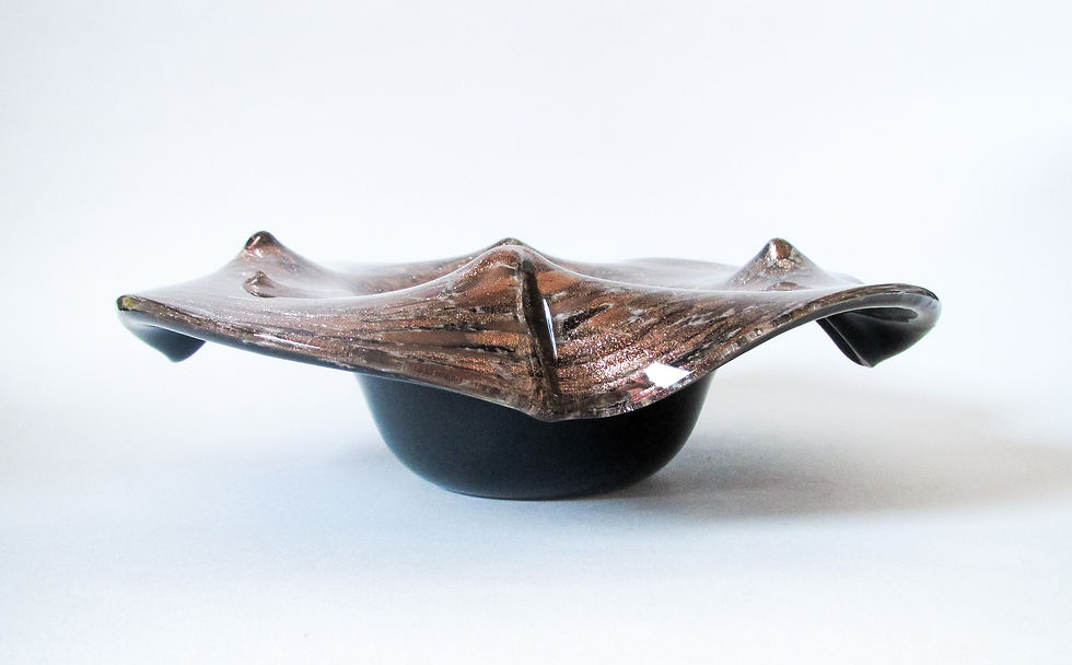 Thumbnail: Decorative Glass Bowl with Aventurine inclusions