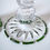 Thumbnail: Tudor Crystal candlesticks with flashed green rim
