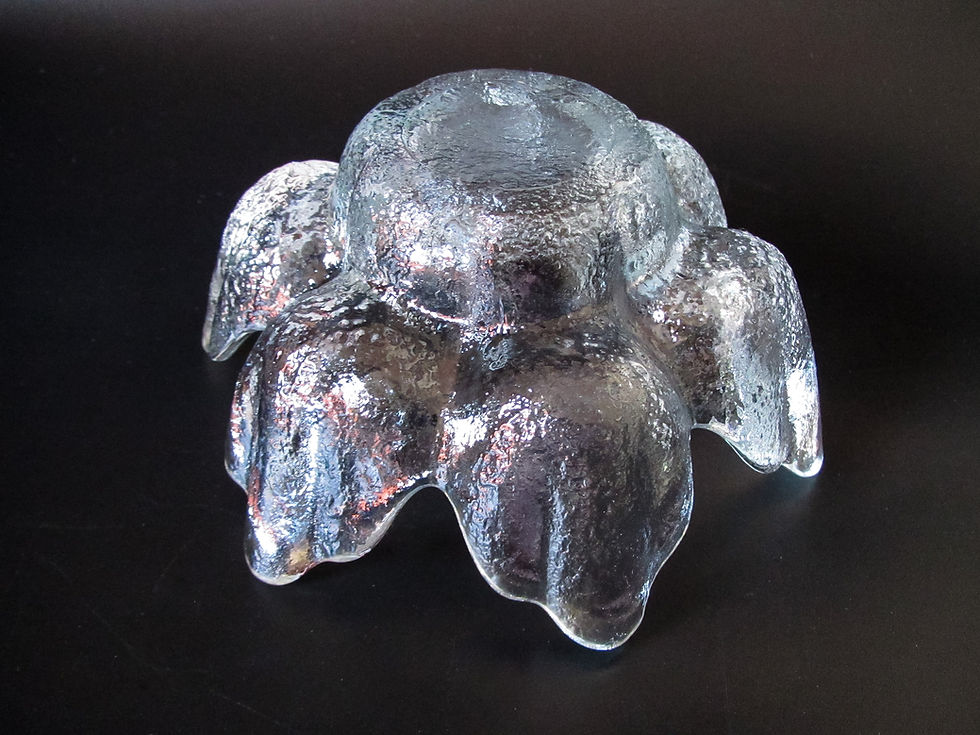 Thumbnail: Mid Century Ravenhead Glass flair candle holder