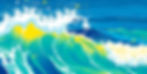 pop art waves on a sunny day appealing lighter blues, greens and yellow splashes.jpg