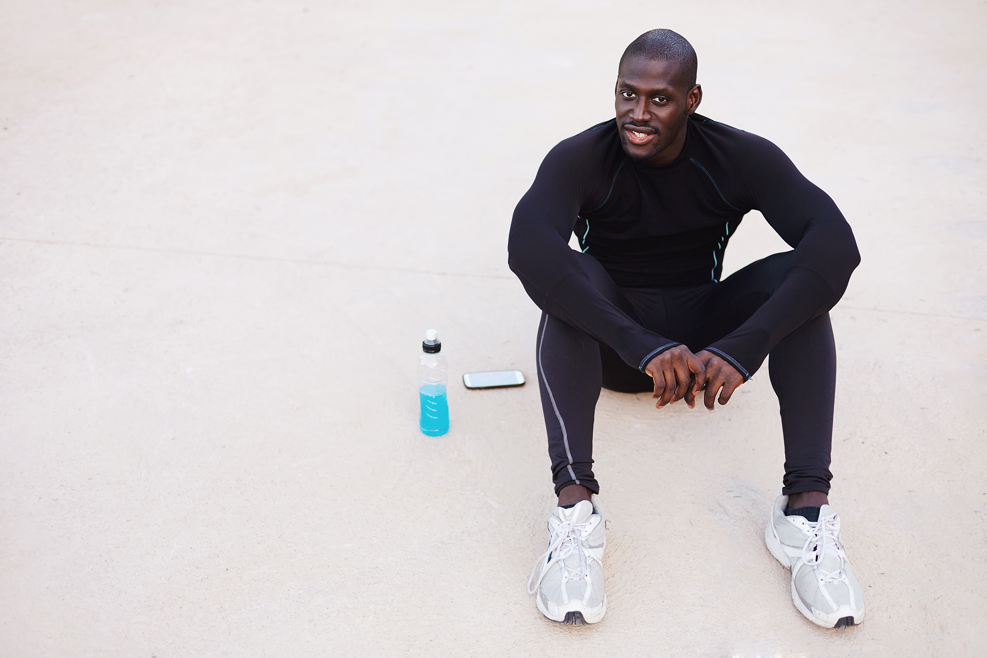 Man resting after workout