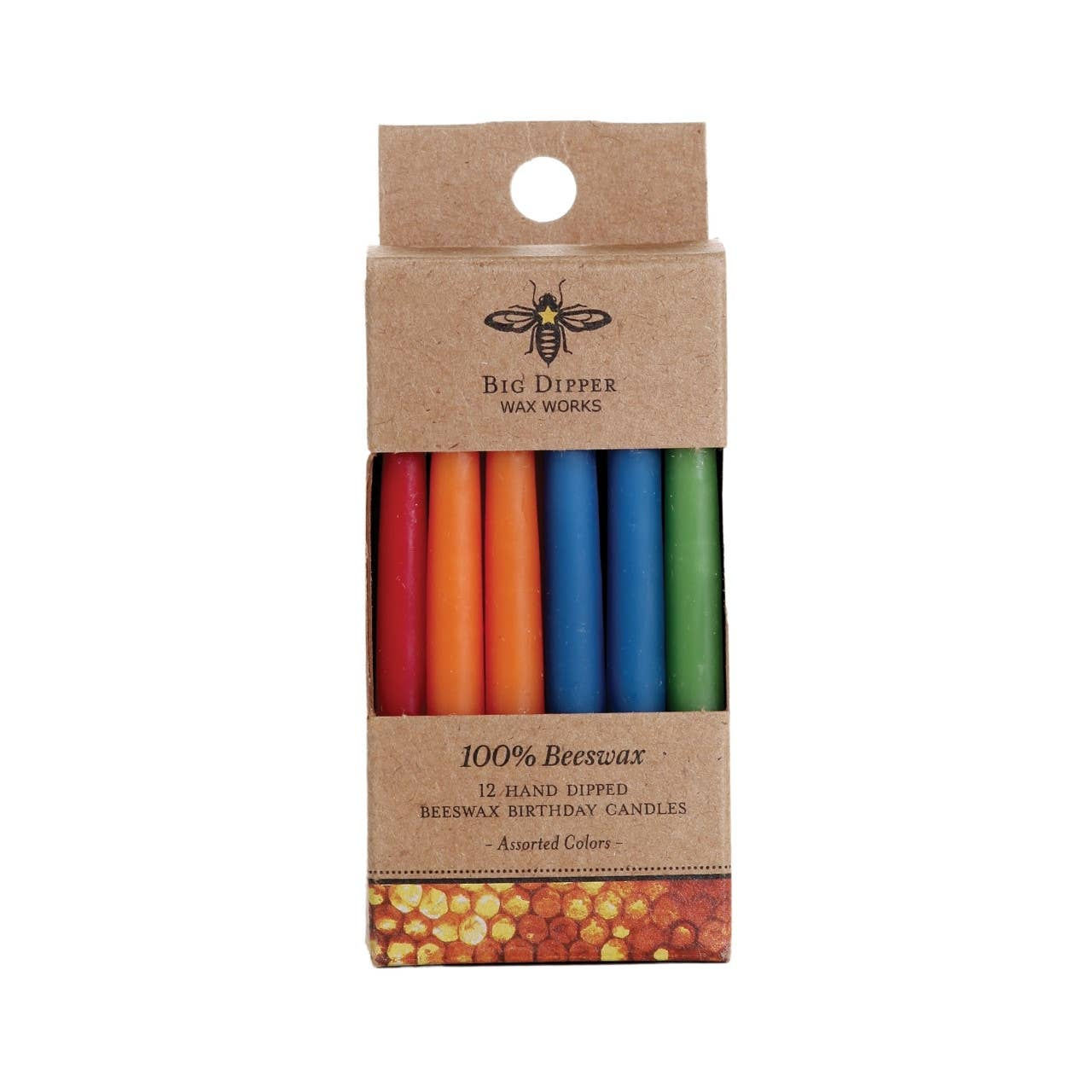 Birthday Candles – 100% Pure Beeswax – Hand-Dipped