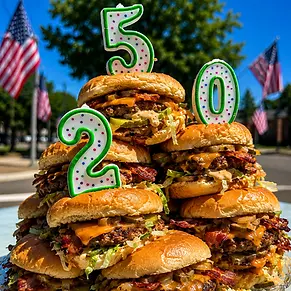 Smash Burger Birthday Cake