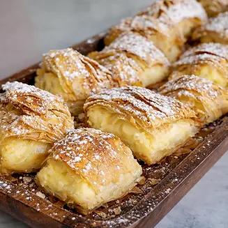 Warm Custard Phyllo Puff ( B O U G A T S A )