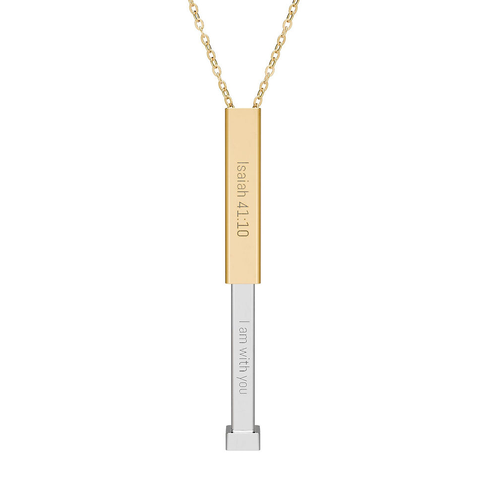 Thumbnail: Hidden Message Sliding Blank Bar Necklace (Engraving)