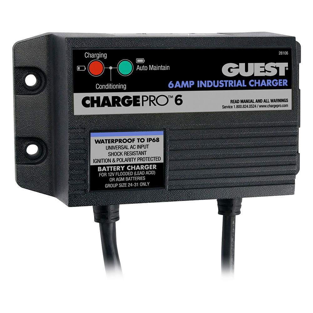 GUEST 6A/12V 1 BANK 120V INPUT ON-BOARD BATTERY CHARGER