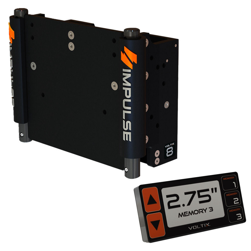 IMPULSE 8" SET BACK ELECTRIC JACK PLATE W/SMART CONTROL - BLACK ANODIZED